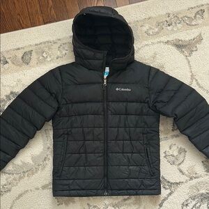 Columbia Black Quilted Jacket with Hood